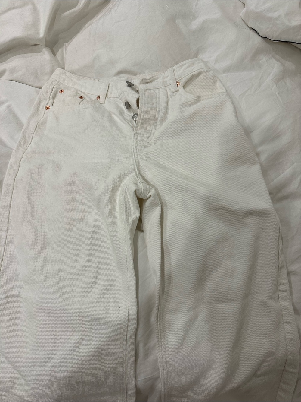 Parke low rise White Cropped Jeans